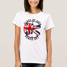 Abschluss Class of 2025 Peace Out UK Graduate T-Shirt