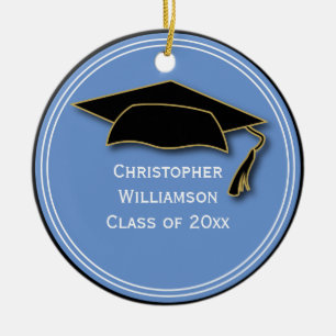 Abschluss Class of Keepake School Light Blue Keramik Ornament