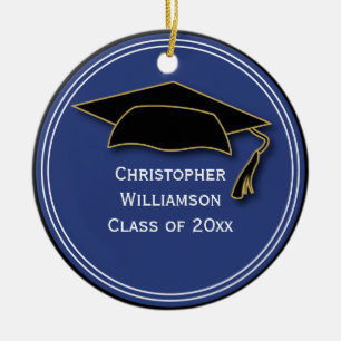 Abschluss Class of Keepake School Memento Blue Keramik Ornament
