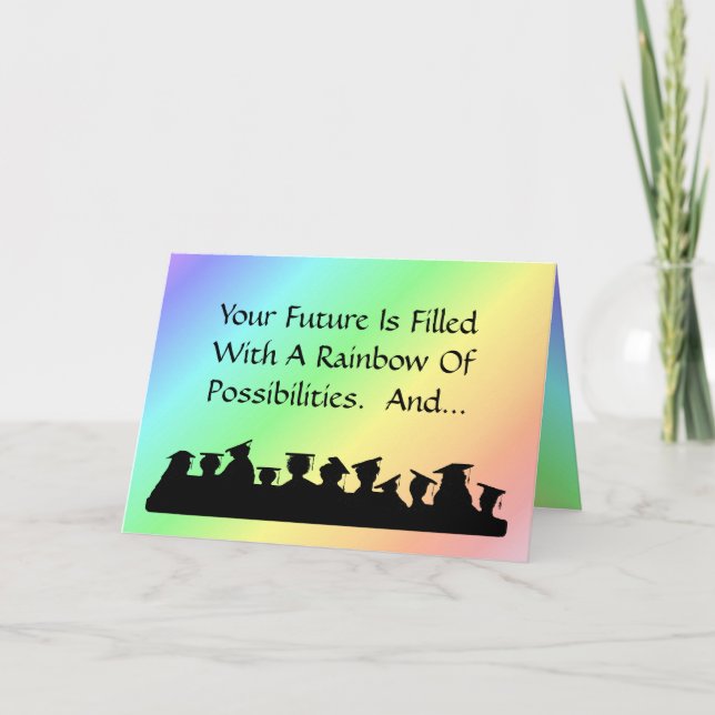 Abschluss Class Silhouetten Card zum Anpassen Karte (Vorderseite)