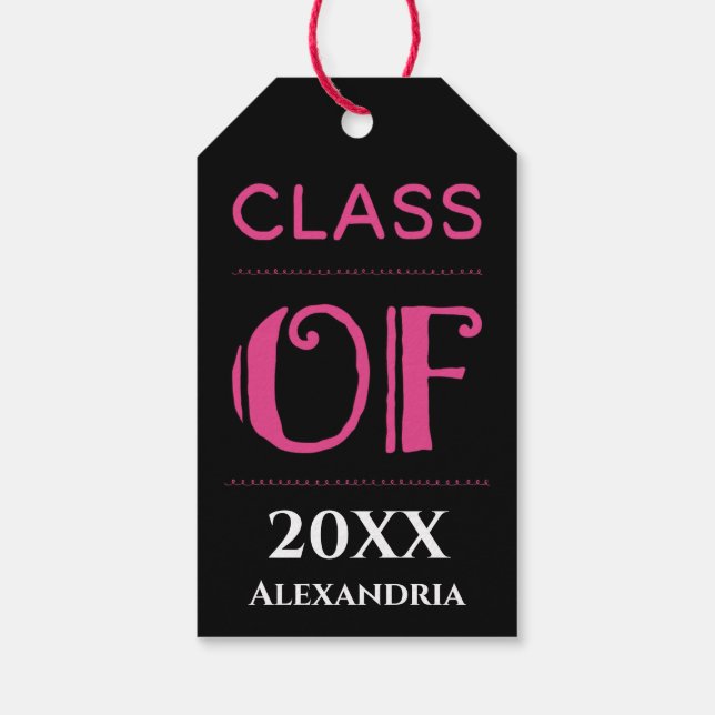 Abschluss Class Year Graduate Personalize Geschenkanhänger (Rückseite)