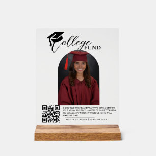 Abschluss Colleg der modernen High School - QR-Cod Acrylschild