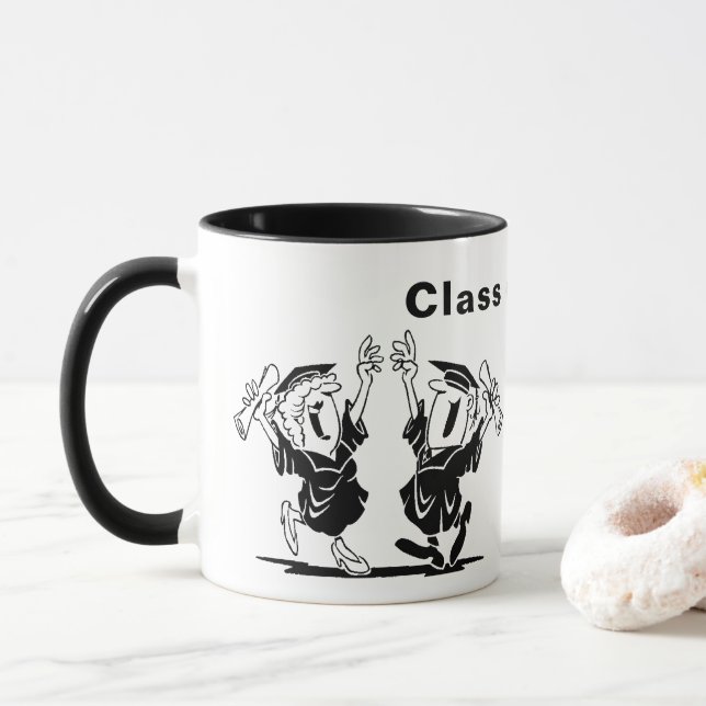 Abschluss Couple oder Friends Class 20XX Tasse (Mit Donut)
