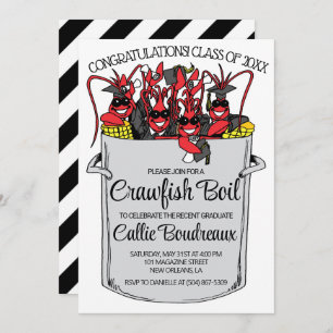 Abschluss Crawfish Boil Einladung