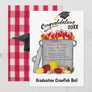 Abschluss Crawfish Boil Party Einladung