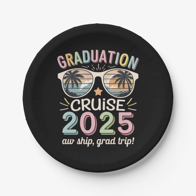 Abschluss Cruise 2025 Graduate Cruising Squad Pappteller (Vorderseite)