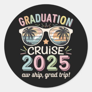 Abschluss Cruise 2025 Graduate Cruising Squad Runder Aufkleber