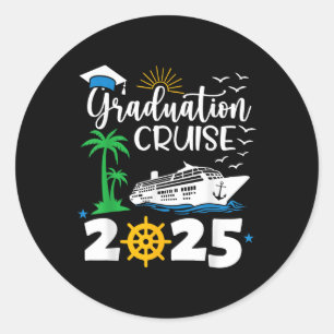 Abschluss Cruise 2025 Graduate Hawaii Beach Sommer Runder Aufkleber