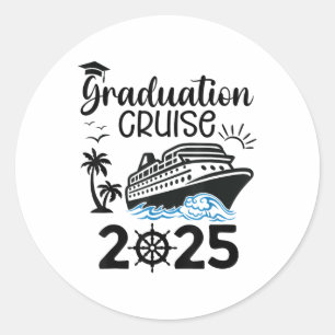 Abschluss Cruise 2025 Hoher Trip Sommerurlaub Runder Aufkleber