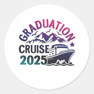 Abschluss Cruise 2025 Sommerreise Matching Runder Aufkleber