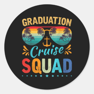 Abschluss Cruise Squad 2025 Funny Cruising Gradua Runder Aufkleber