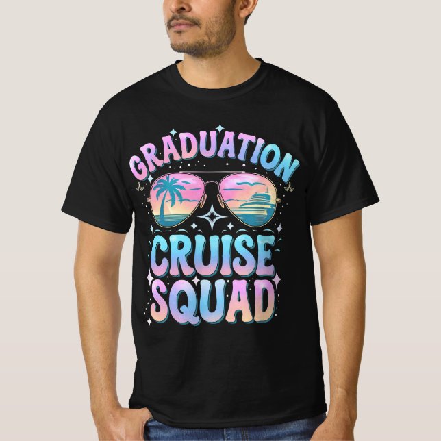 Abschluss Cruise Squad Kreuzfahrt Retro T-Shirt (Vorderseite)