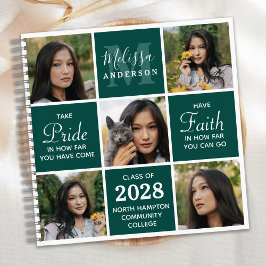 Abschluss Custom 5 Foto Collage GuestBook Notizbuch