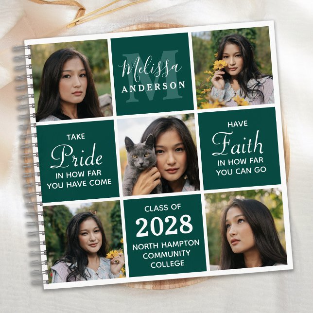 Abschluss Custom 5 Foto Collage GuestBook Notizbuch (Von Creator hochgeladen)