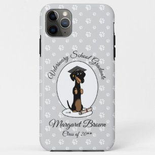 Abschluss Dackel (schwarz & tan) - Niedlicher Hund Case-Mate iPhone Hülle