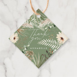 Abschluss danke Ihnen moderne Pampas Salbei Geschenkanhänger