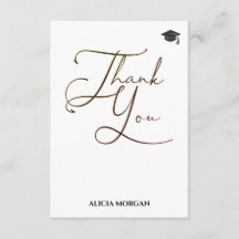 Abschluss Danke Karte | Asmelina Harley Script