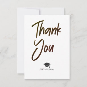 Abschluss Danke Karte   Hochzeit 4 Schrift Schwarz