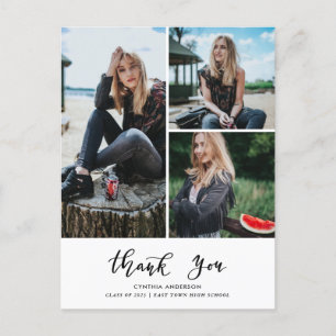 Abschluss Danke, Script Three Grad Foto Postkarte