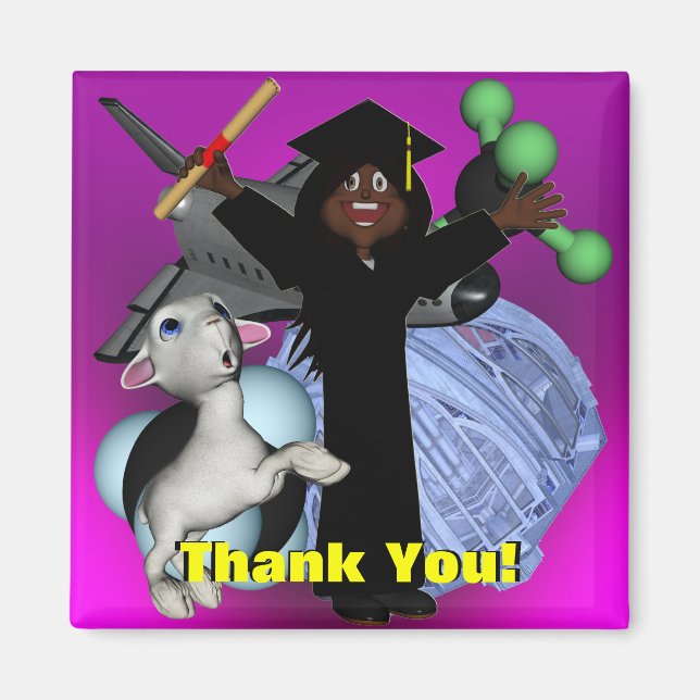 Abschluss Day Vielen Dank Magnet (Vorne)