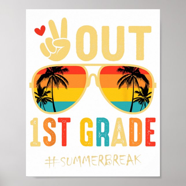 Abschluss der 1. Klasse am letzten Schultag Poster (Vorne)