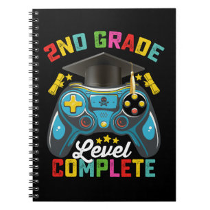 Abschluss der 2. Klasse Abitur Gaming Gamer Notizblock