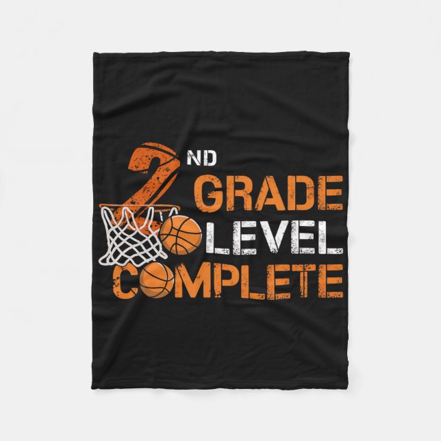 Abschluss der 2. Klasse Letzter Schultag Fleecedecke (Vorderseite)