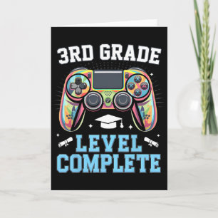Abschluss der 3. Klasse Letzter Schultag Gamer Karte