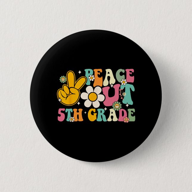 Abschluss der 5. Klasse am letzten Schultag Button (Vorderseite)