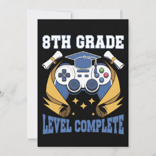 Abschluss der 8. Klasse Gaming Gamer Abschluss Einladung