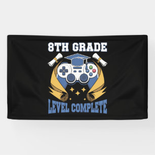 Abschluss der 8. Klasse Gaming Gamer Abschlussfeie Banner