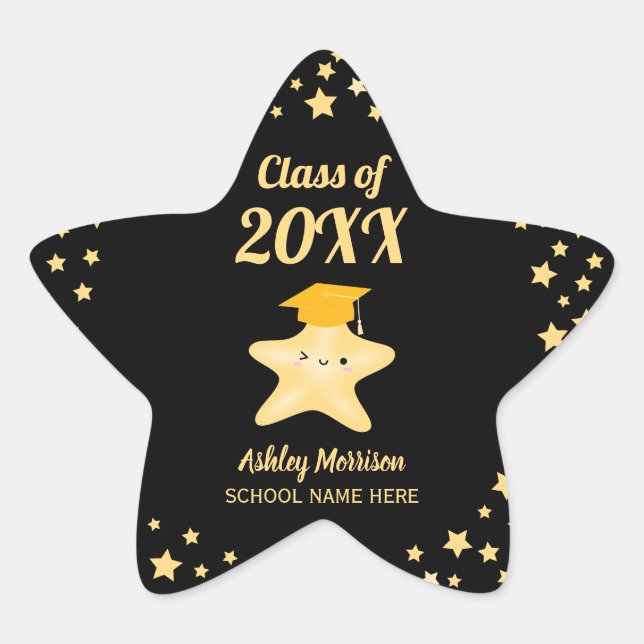 Abschluss der Black and Gold Stars 2023 Stern-Aufkleber (Vorderseite)