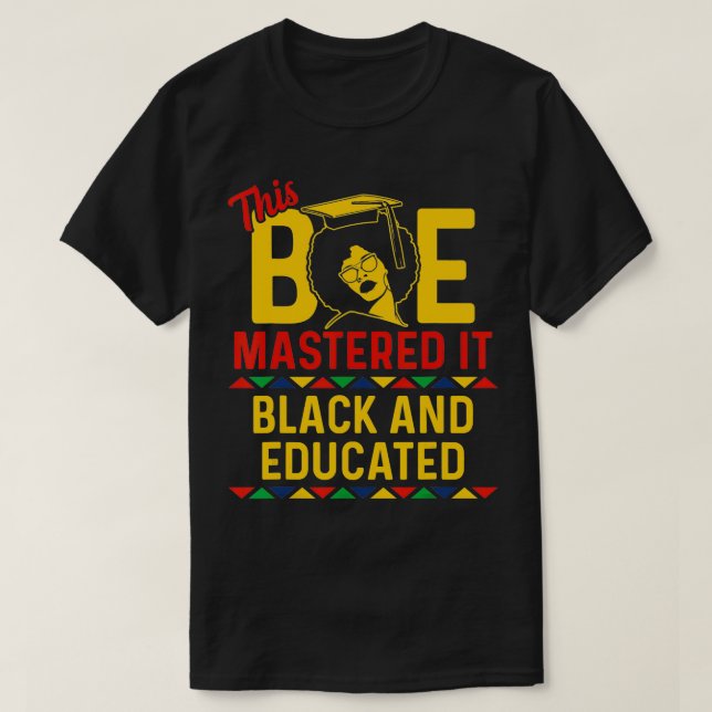 Abschluss der Black Graduate Bae Masters1807 T-Shirt (Design vorne)