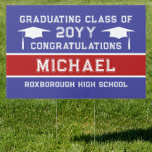 Abschluss der Blue and Red School Colors