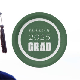 Abschluss der Grünen und Weißen Schule Pappteller