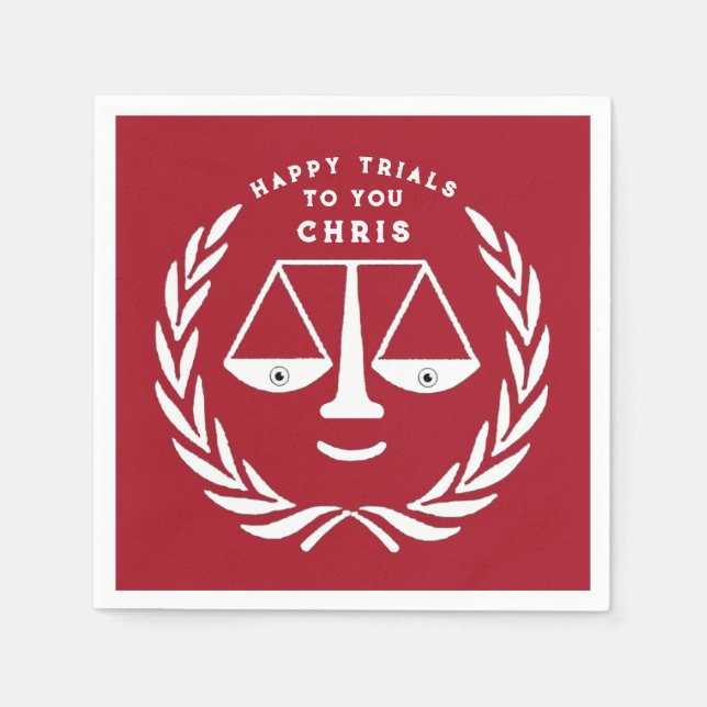 Abschluss der Jurastube Anwalt Napkins Serviette (Vorderseite)