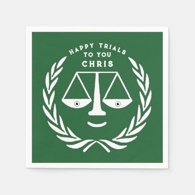 Abschluss der Jurastube Anwalt Napkins Serviette (Vorderseite)