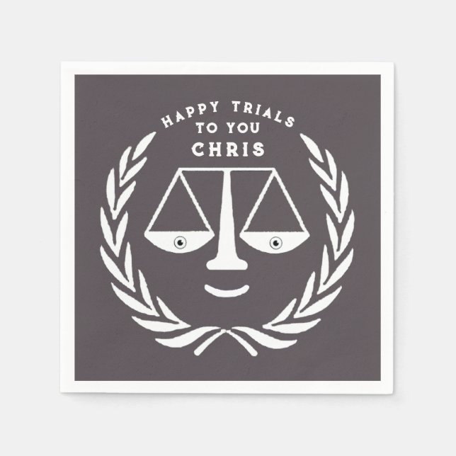 Abschluss der Jurastube Anwalt Napkins Serviette (Vorderseite)