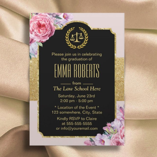 Abschluss der Jurastube Vintager künftiger Anwalt Einladung (Von Creator hochgeladen)