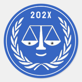 Abschluss der Juristischen Fakultät 2024 Runder Aufkleber