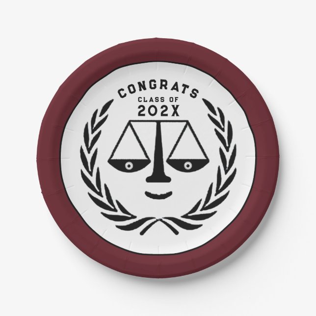 Abschluss der Juristischen Fakultät 2025 Pappteller (Vorderseite)