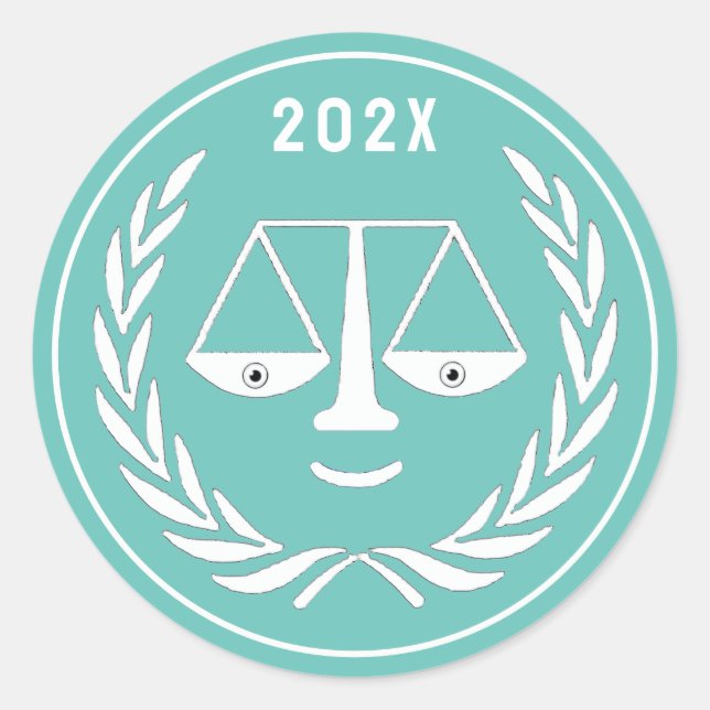 Abschluss der Juristischen Fakultät 2025 Runder Aufkleber (Vorderseite)