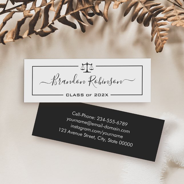 Abschluss der juristischen Fakultät für Rechtsanwä Mini Visitenkarte (Von Creator hochgeladen)