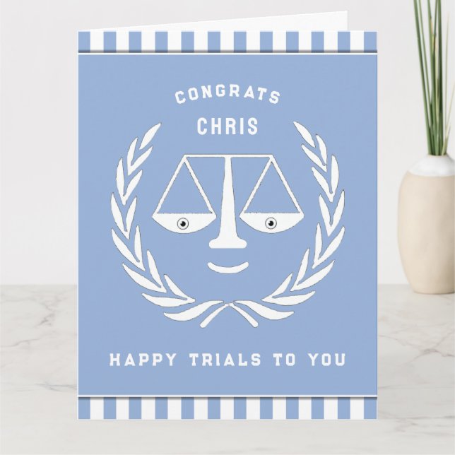 Abschluss der juristischen Fakultät Karte (Vorderseite)