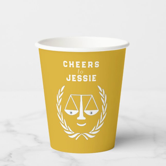 Abschluss der Juristischen Fakultät Pappbecher (Vorderseite)