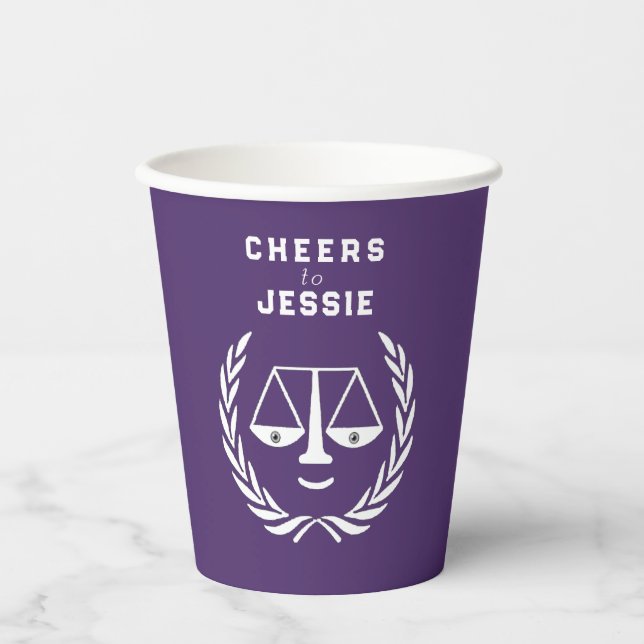 Abschluss der Juristischen Fakultät Pappbecher (Vorderseite)