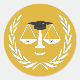Abschluss der Juristischen Fakultät Runder Aufkleber