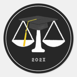 Abschluss der Juristischen Fakultät Runder Aufkleber