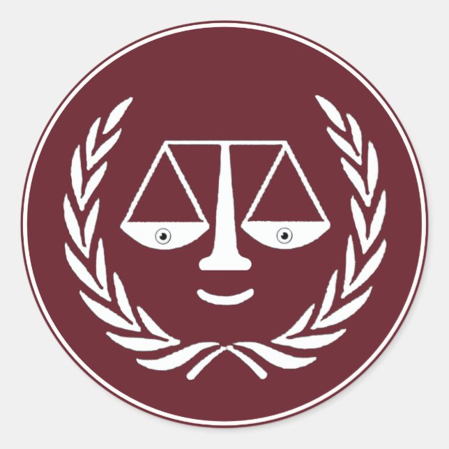 Abschluss der Juristischen Fakultät Runder Aufkleber (Vorderseite)