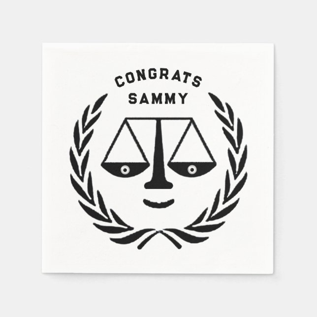 Abschluss der Juristischen Fakultät Serviette (Vorderseite)